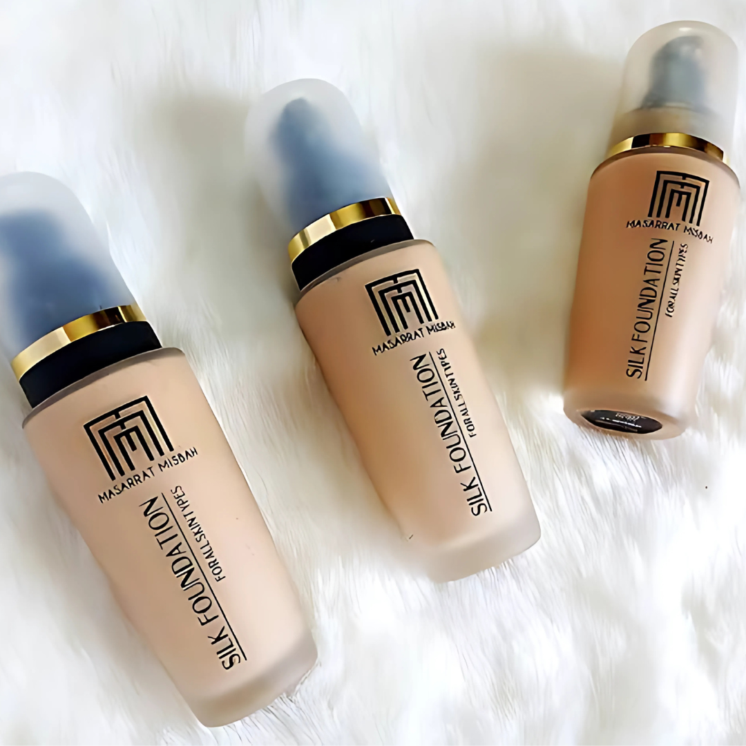 Buy MM Silk Foundation & Get Beauty blender FREE